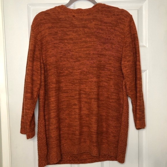𝅺CHRISTOPHER & Banks Orange Knit Sweater - Picture 3 of 4